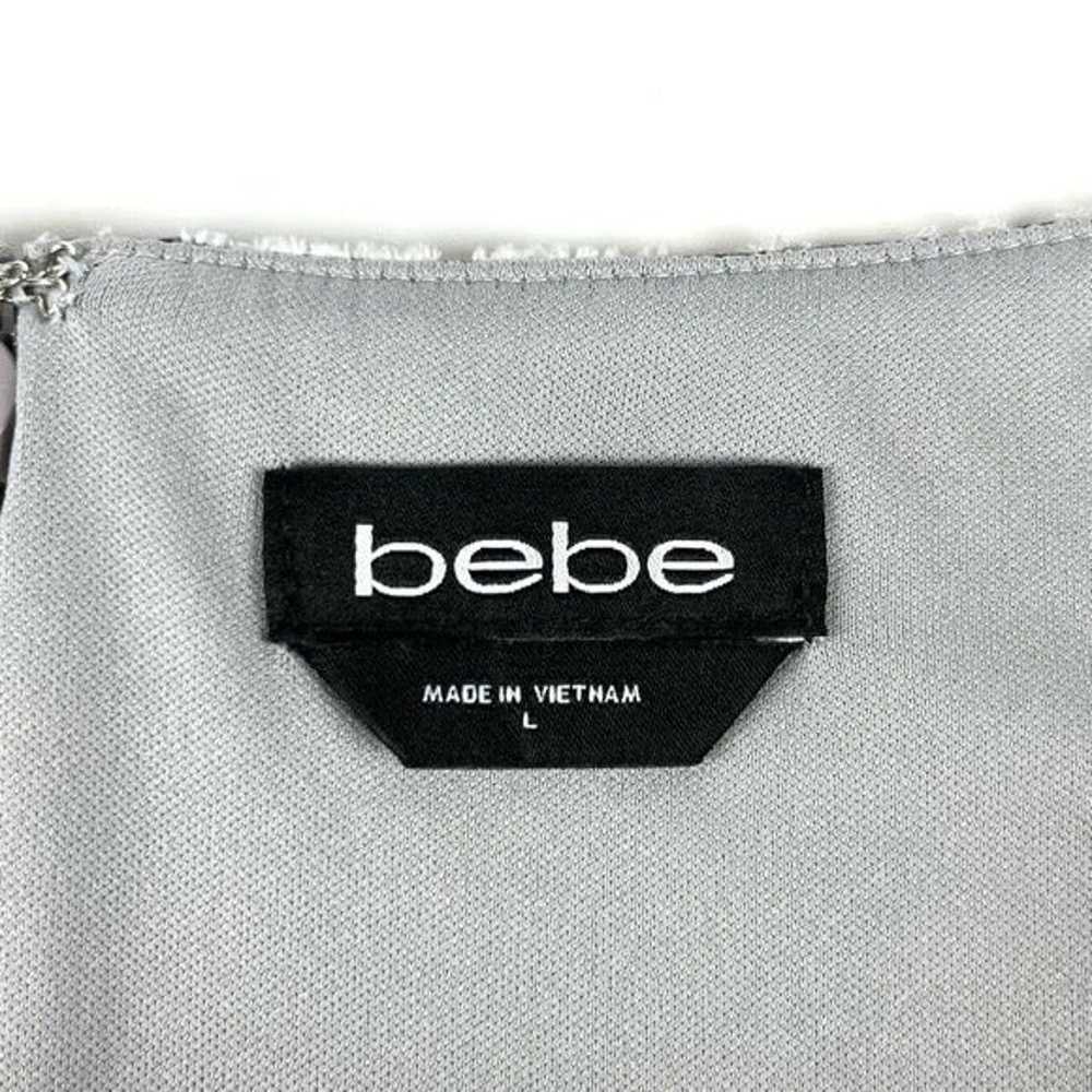 Bebe Silver Velvet Printed Slip Dress - image 8