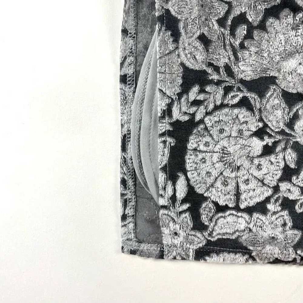Bebe Silver Velvet Printed Slip Dress - image 9