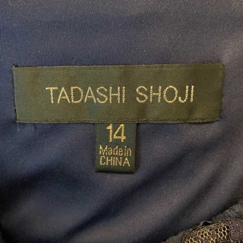 Tadashi Shoji Navy Blue Lace Bodice Pintuck Skirt… - image 4