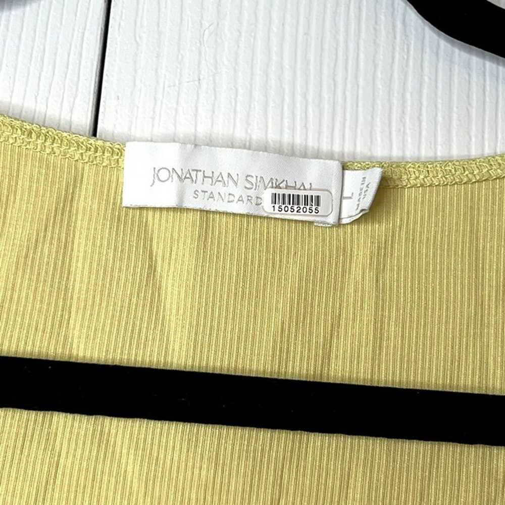 Jonathan Simkhai Standard Yellow Layered Rib Midi… - image 4