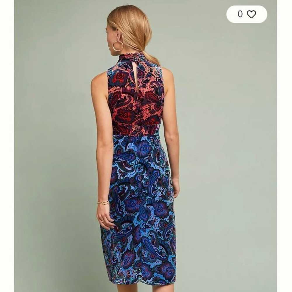 NWOT ANTHROPOLOGIE Rumie Velvet Dress silk  Mouli… - image 3