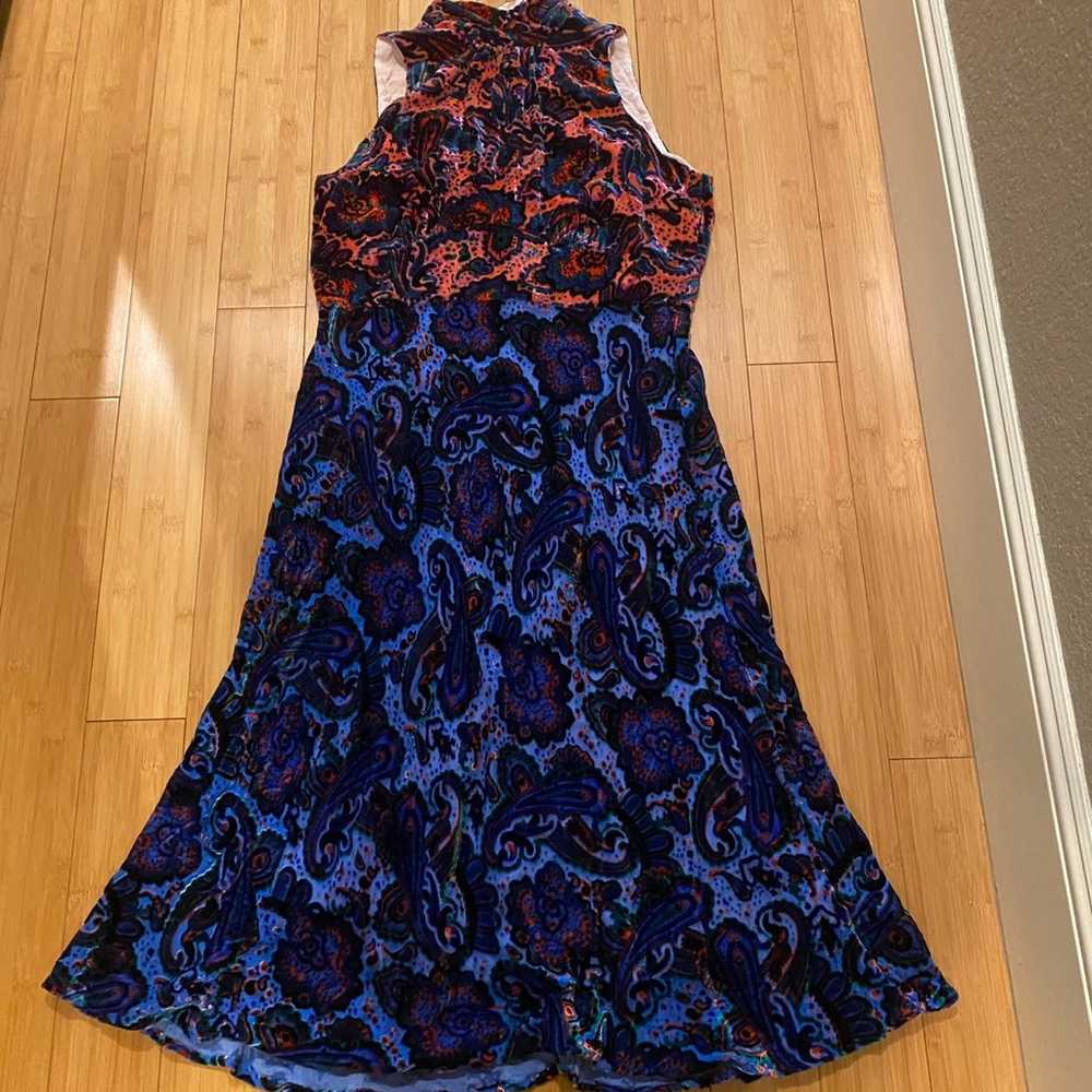 NWOT ANTHROPOLOGIE Rumie Velvet Dress silk  Mouli… - image 4