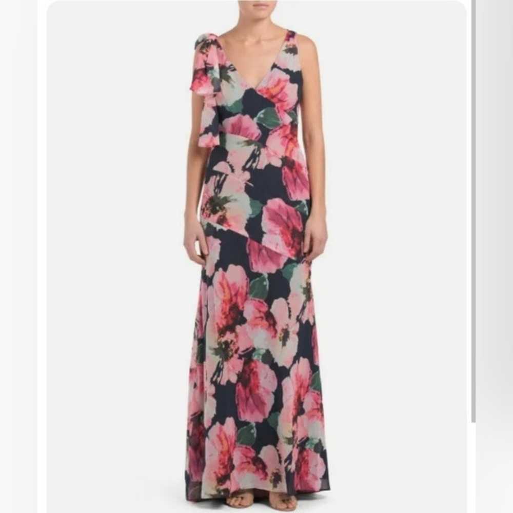Carmen Marc Valvo Infusion NEW Navy & Pink Floral… - image 1