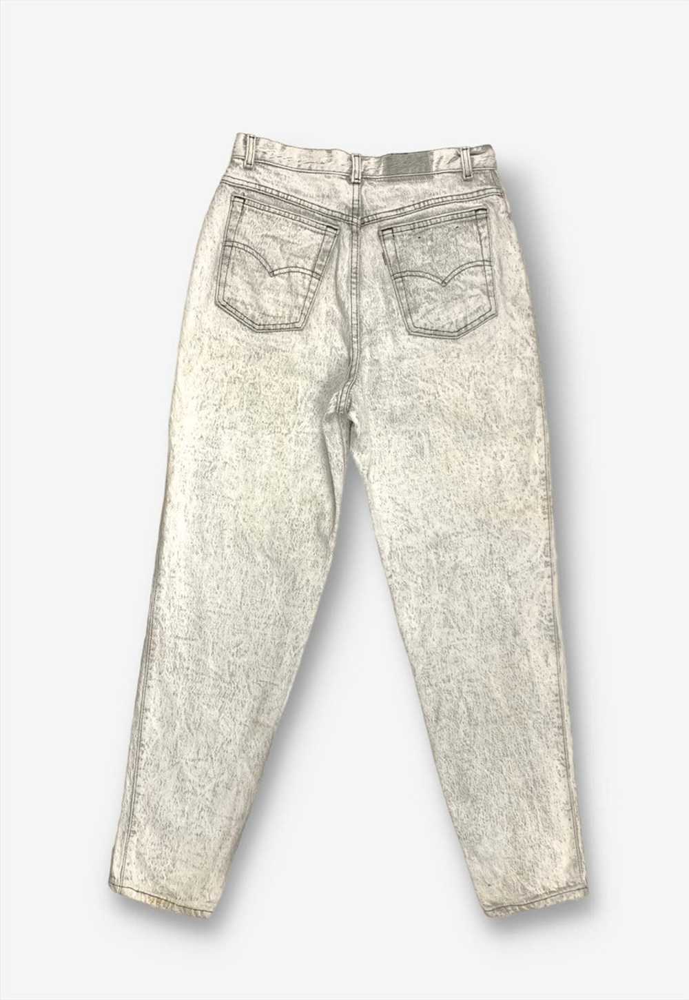 Vintage 80s levi's usa mom jeans grey acid wash B… - image 4