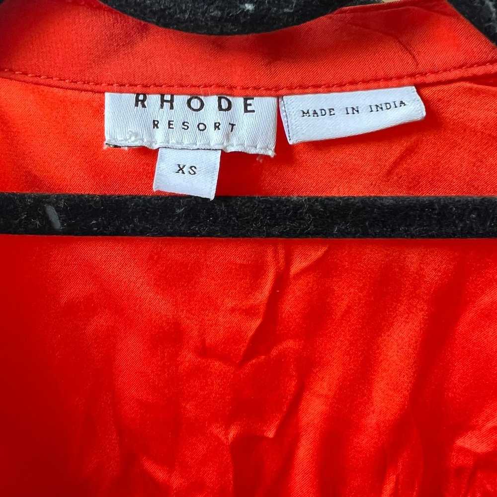 NEW RHODE Resort 100% SILK RED WRAP DRESS SIZE XS - image 3
