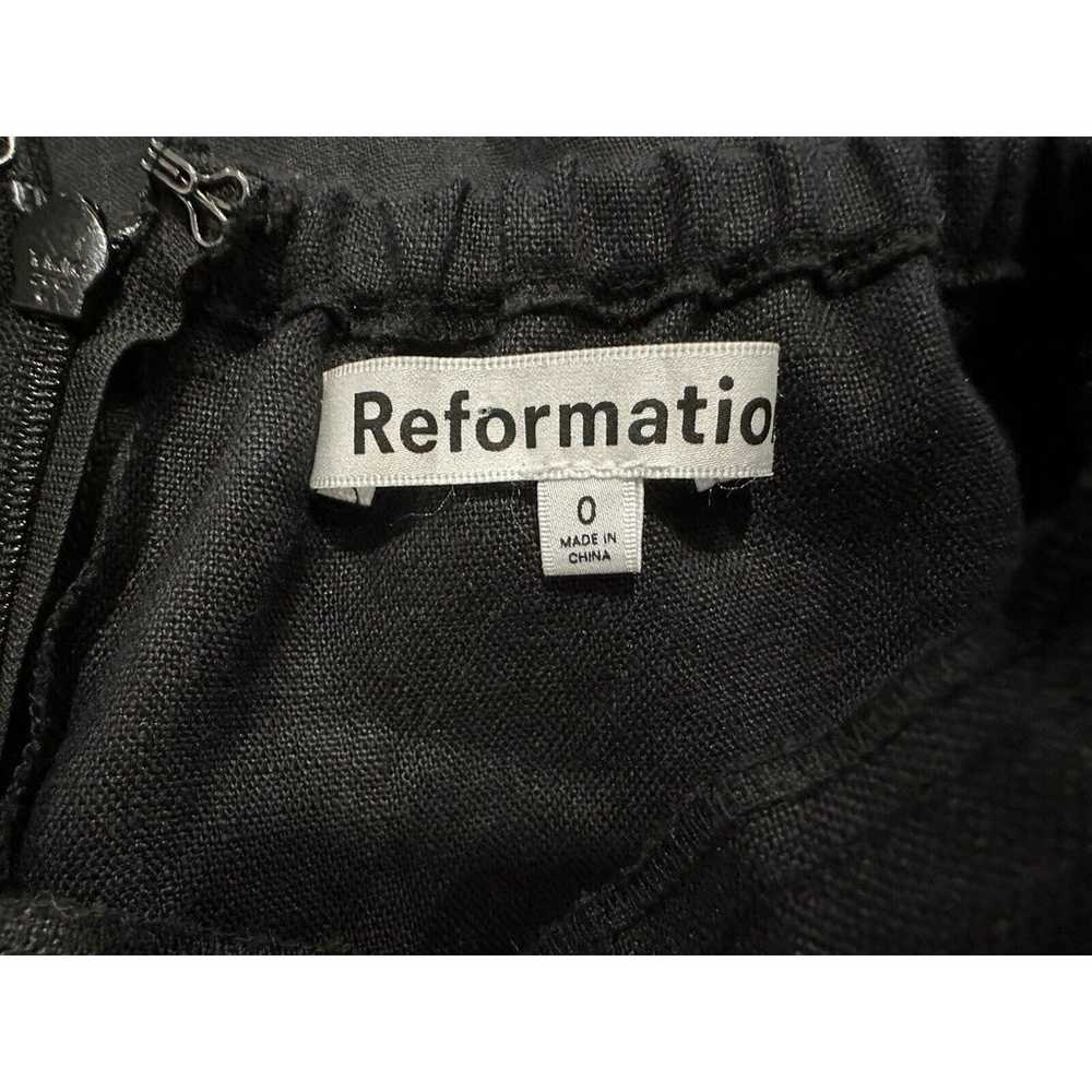 Reformation Autumn Black Linen Jumpsuit 0 - image 5