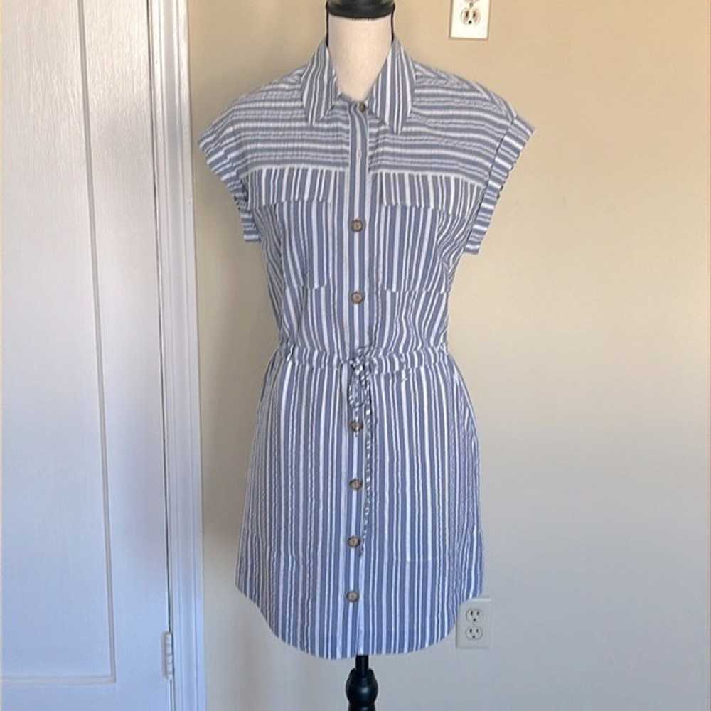 Veronica Beard Cris Striped Shirtdress - image 1