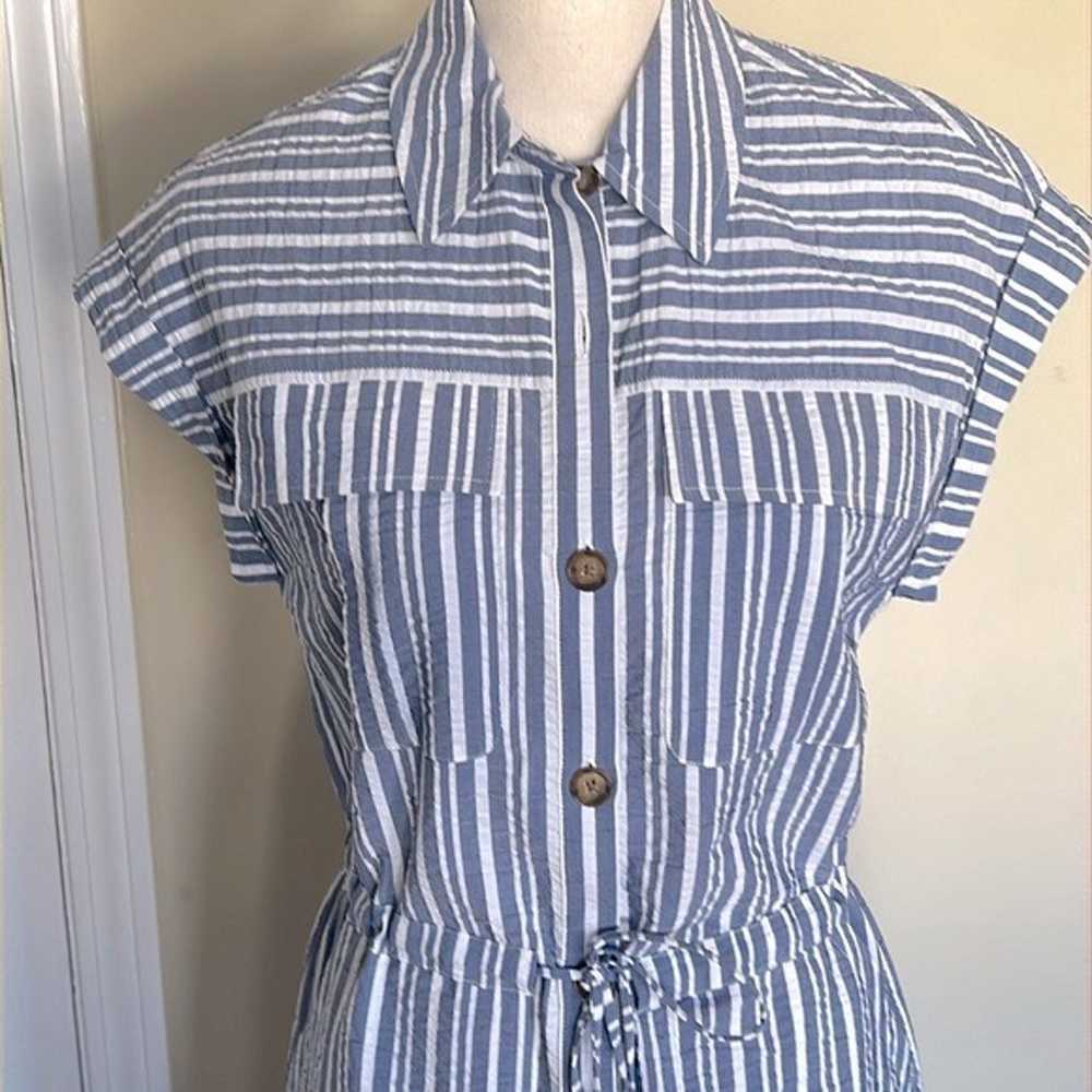 Veronica Beard Cris Striped Shirtdress - image 2
