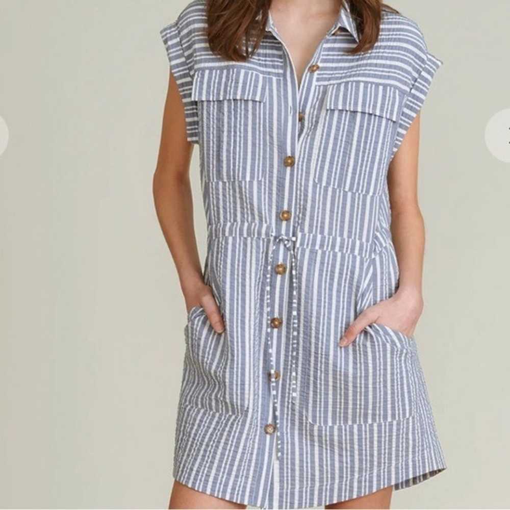 Veronica Beard Cris Striped Shirtdress - image 8