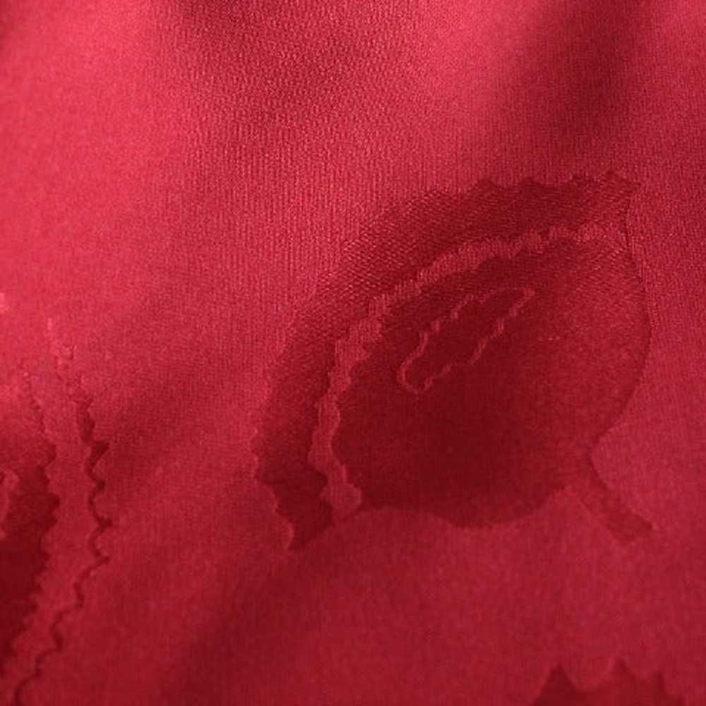 MILLY Red One Shoulder Silk Floral Dress Size 0 - image 4
