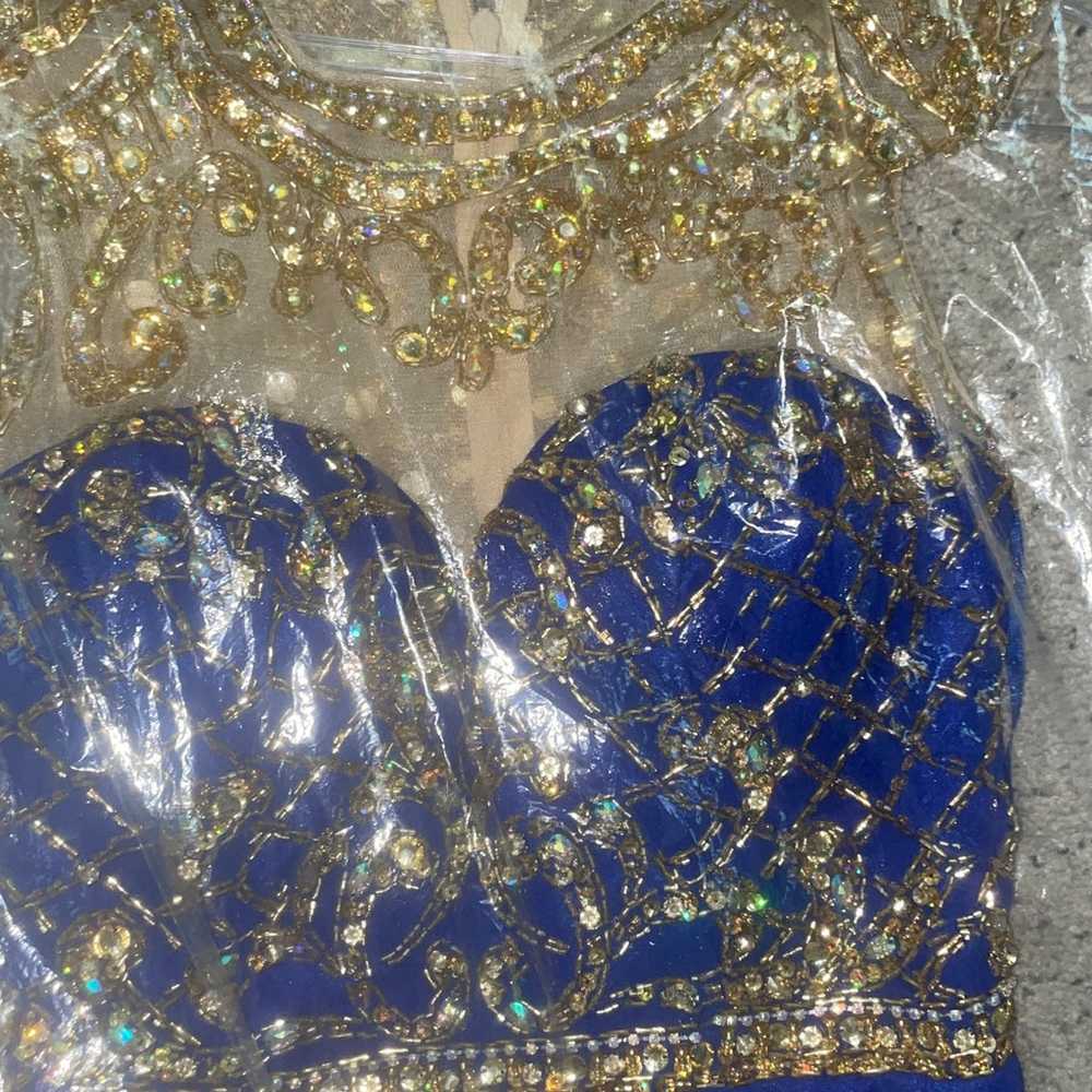 Royal blue prom dress - image 2