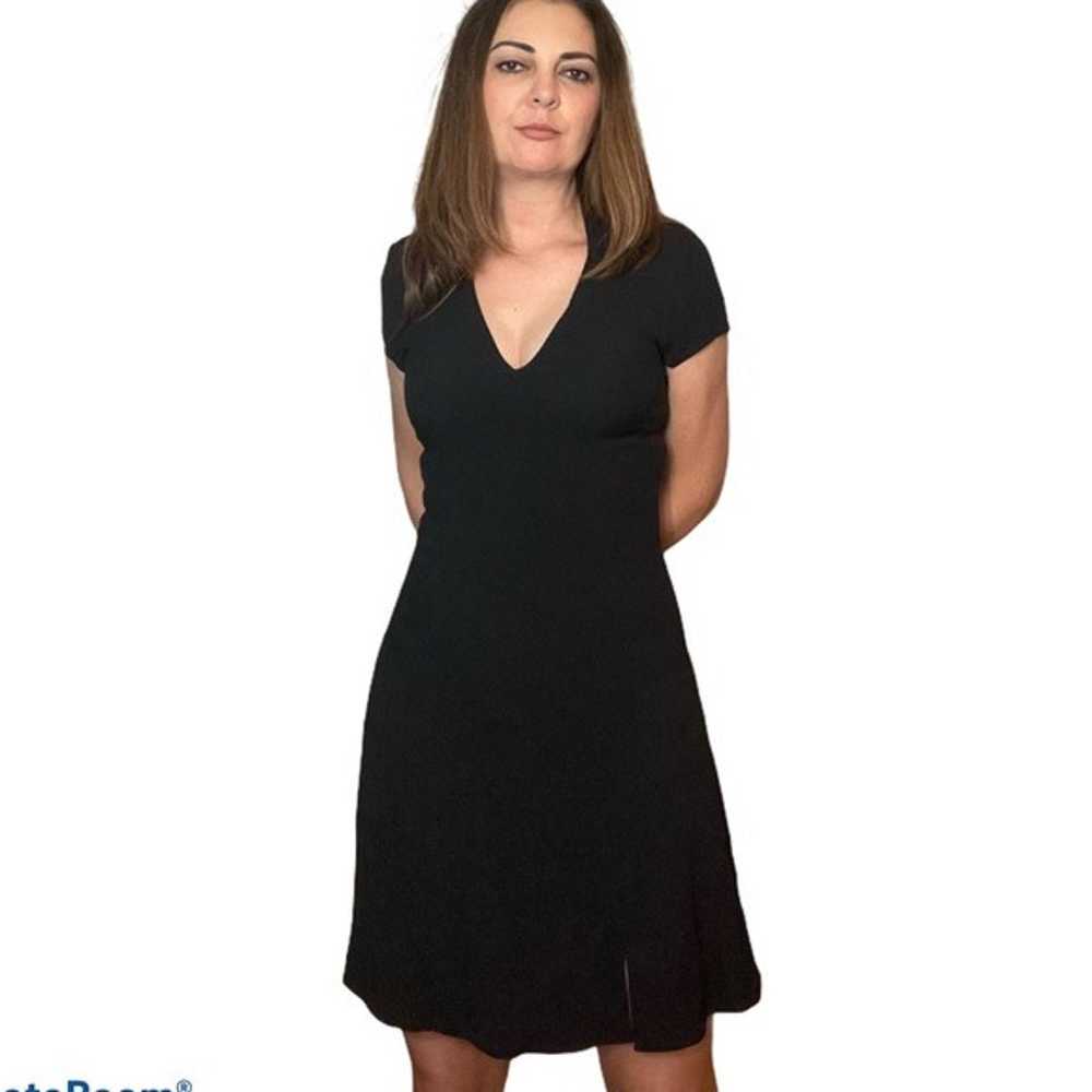 Theory Black V-neck Casual Mini Shirt Dress 2 - image 3