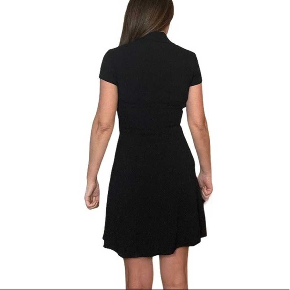 Theory Black V-neck Casual Mini Shirt Dress 2 - image 4