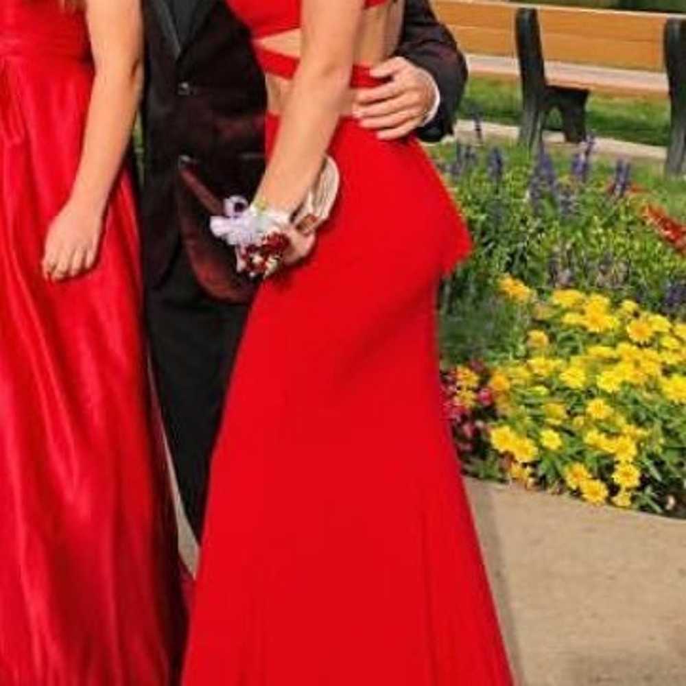 Red Prom Dress Two Piece Alyce Paris Two - image 8