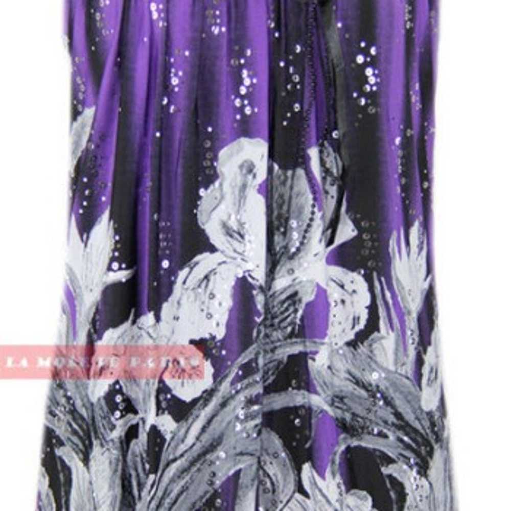 Y28 NEW WOMENS SILVER SEQUIN FLORAL DRESS LADIES … - image 1
