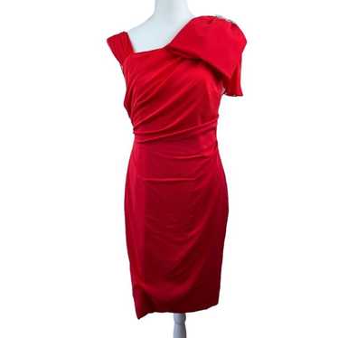 MARCHESA NOTTE red silk DRESS 2 - image 1