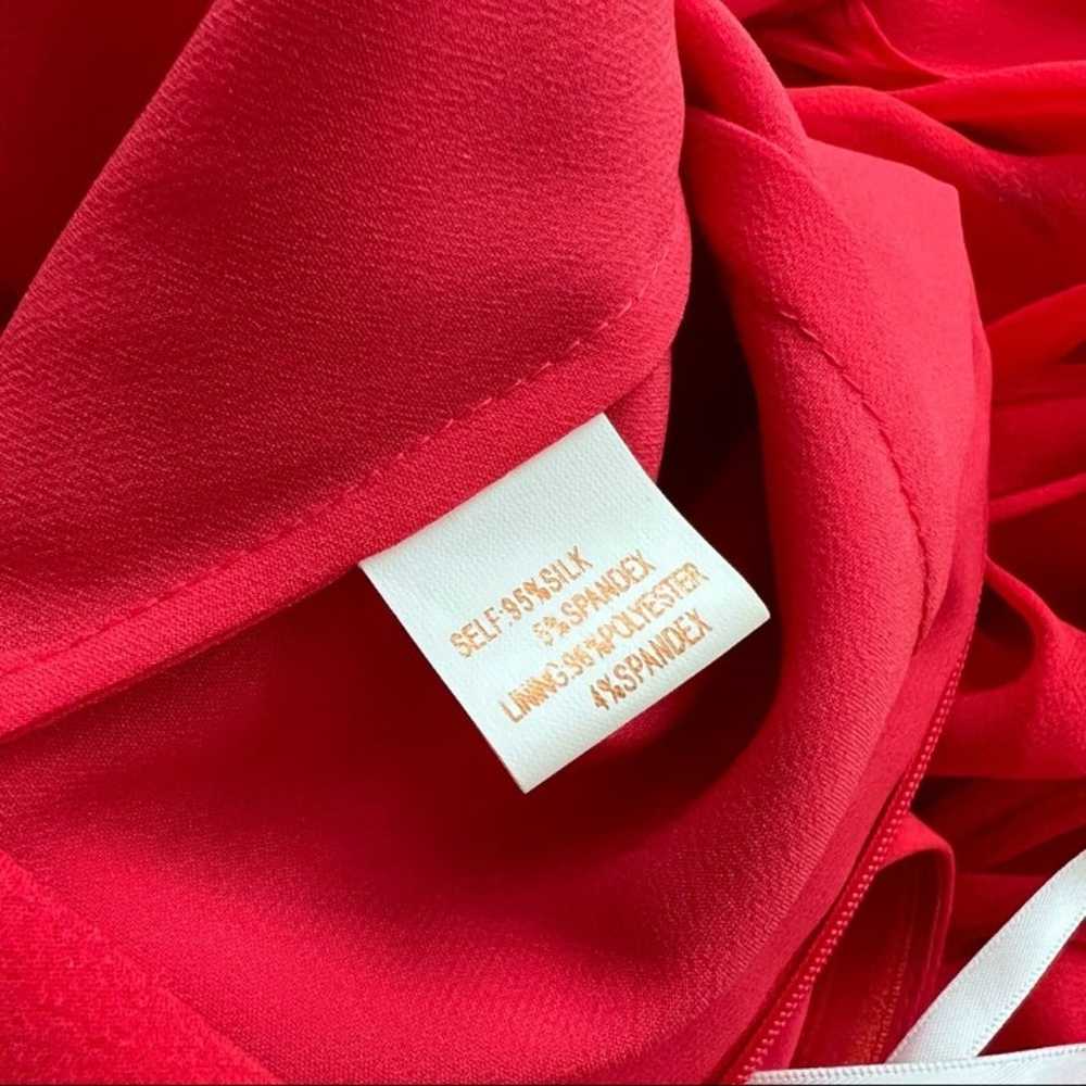 MARCHESA NOTTE red silk DRESS 2 - image 8
