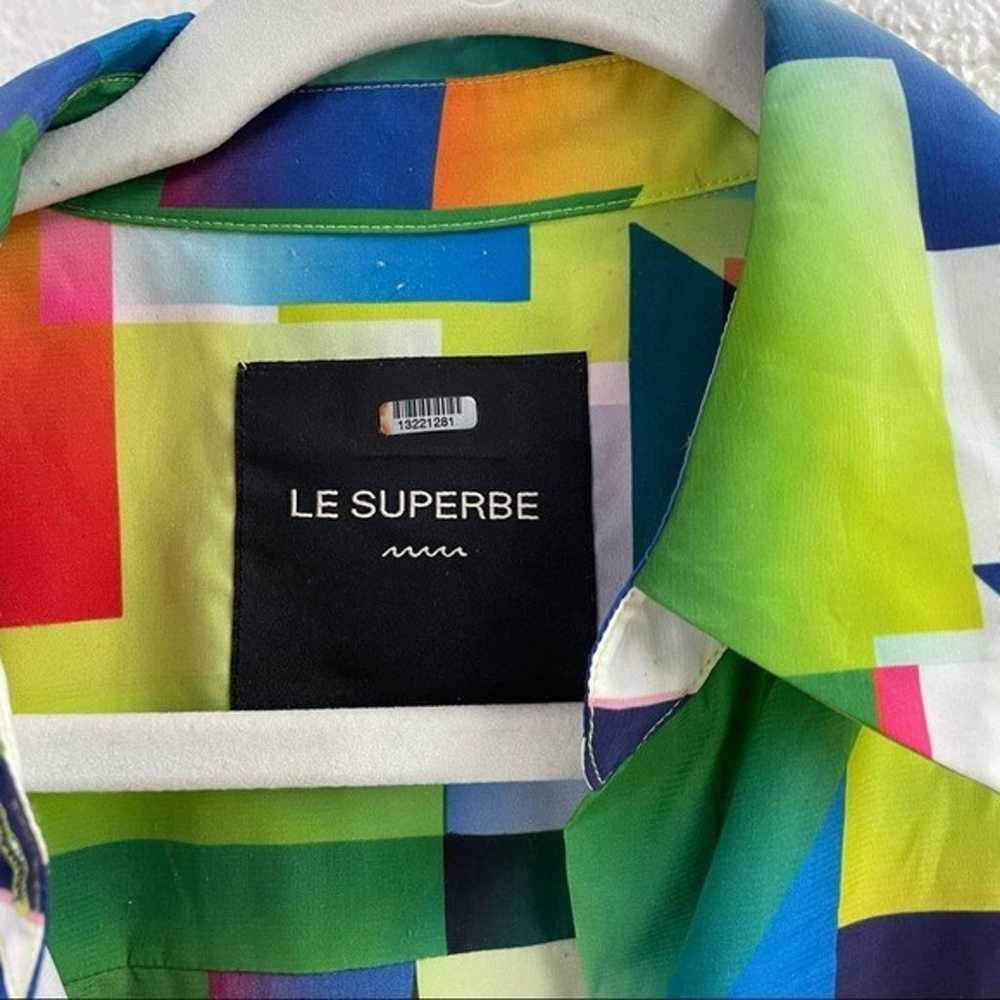 LE SUPERBE Floyd Prism Midi Dress Button Up Short… - image 6