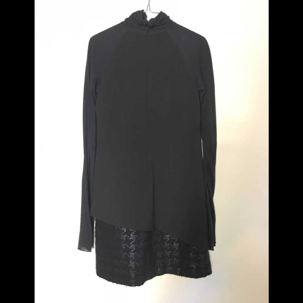 adeam dress asymmetrical Sheer long sleeve Black 2 - image 7