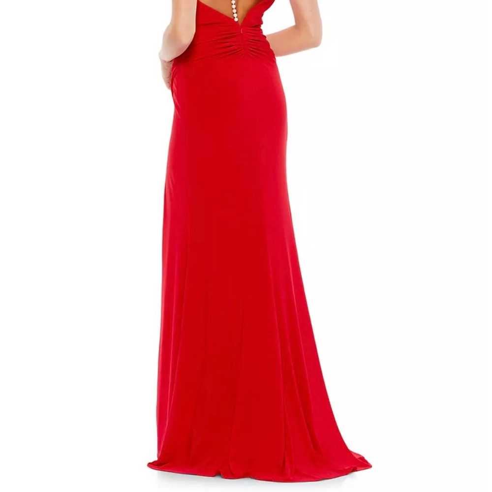 Mac Duggal Pearl-Strap Jersey Gown (Red) - image 2