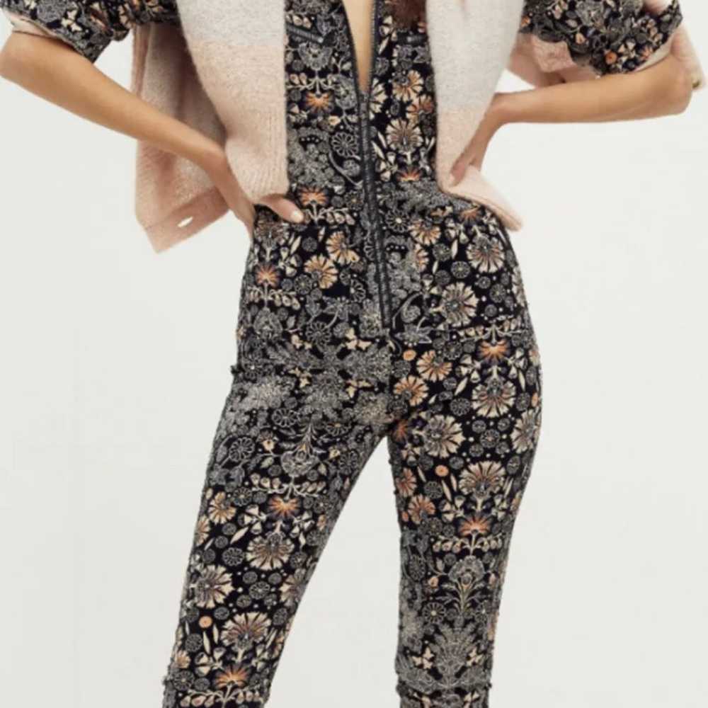 Free People Lennox Print Jumpsuit Coverall  Flora… - image 5