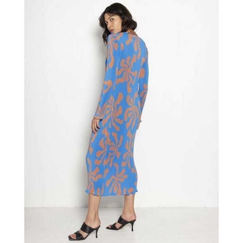 New Arthur Crimped Dress Hawaii Print Size Us 6 - image 2
