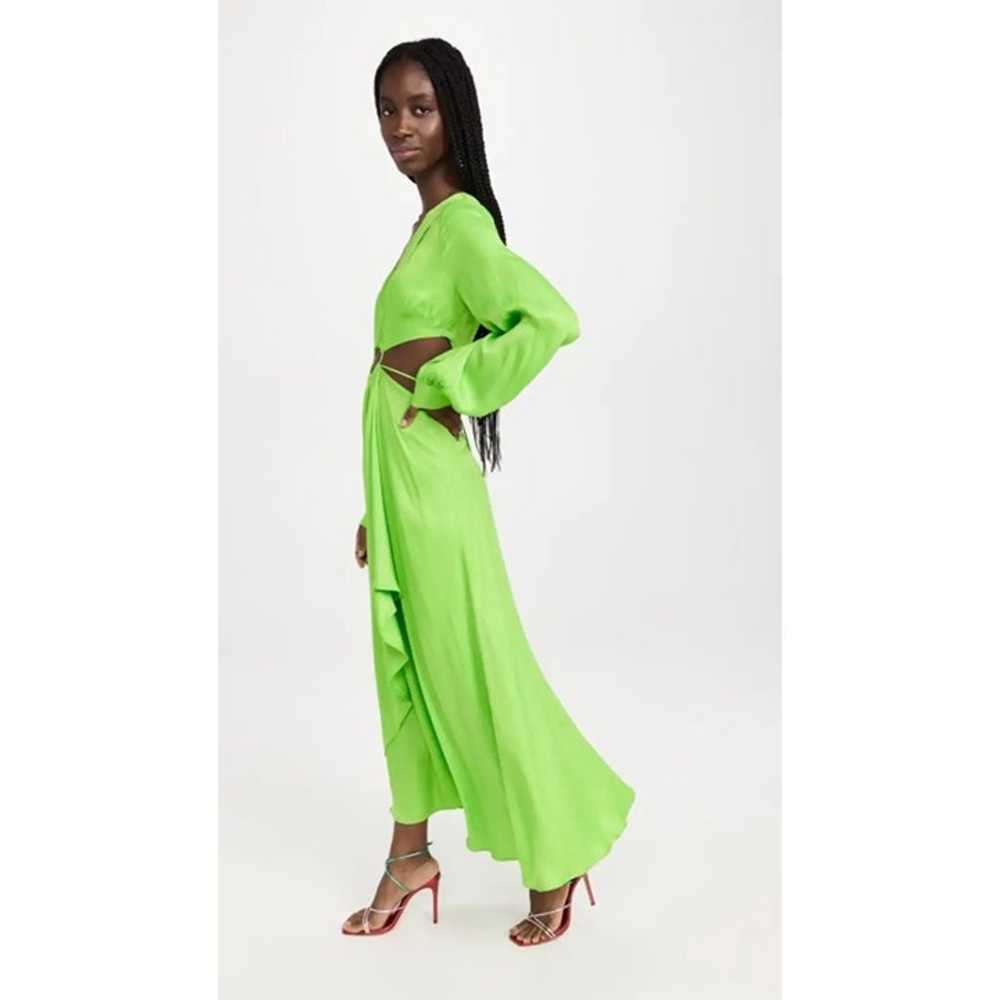 FARM Rio Lime Green cutout Maxi Dress Size S - image 3