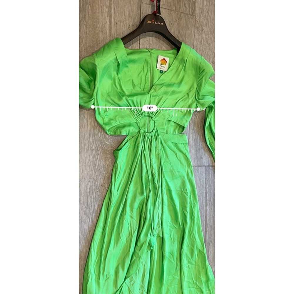 FARM Rio Lime Green cutout Maxi Dress Size S - image 9