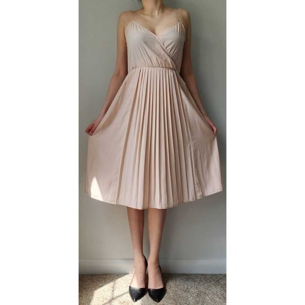 Ulla Johnson Blush Pink Pleated Knee Length Mini … - image 2