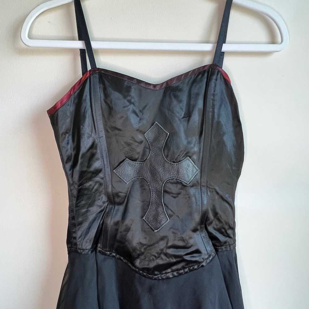 RARE 90s Gothic Corset Dress - image 4