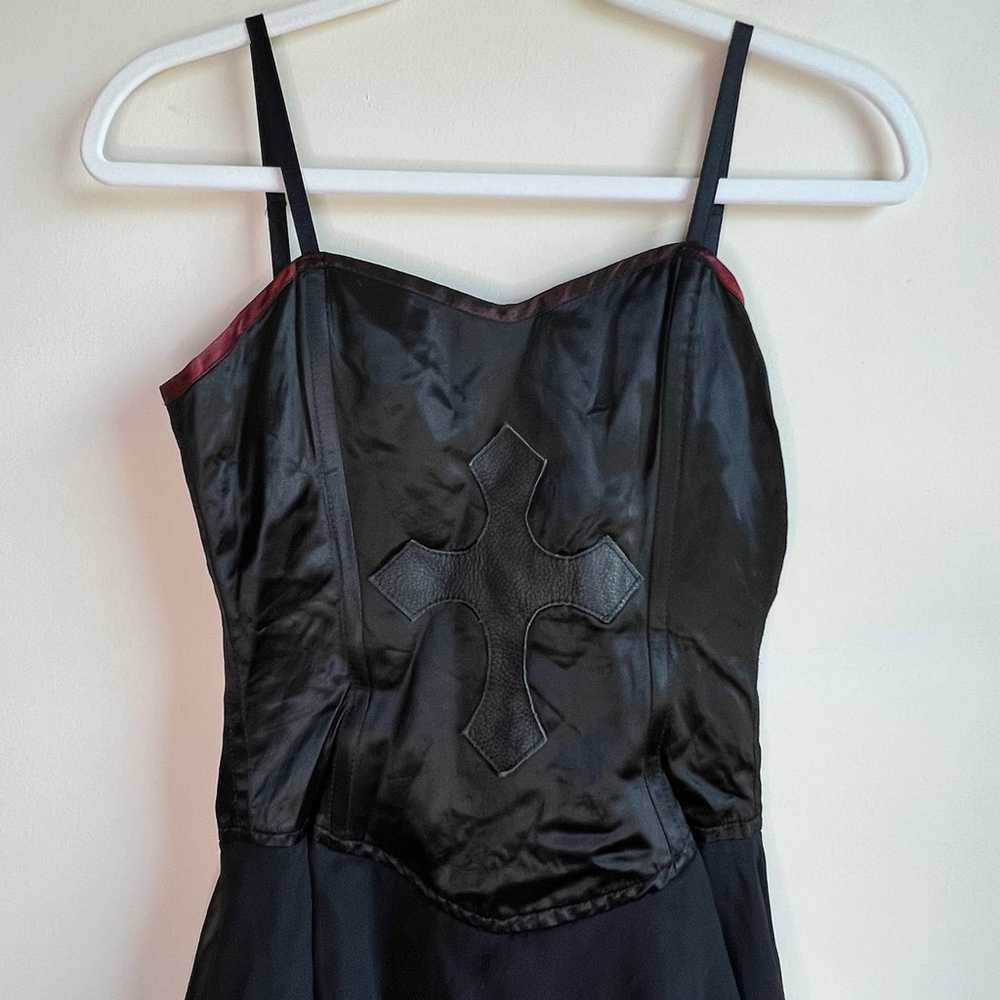 RARE 90s Gothic Corset Dress - image 5