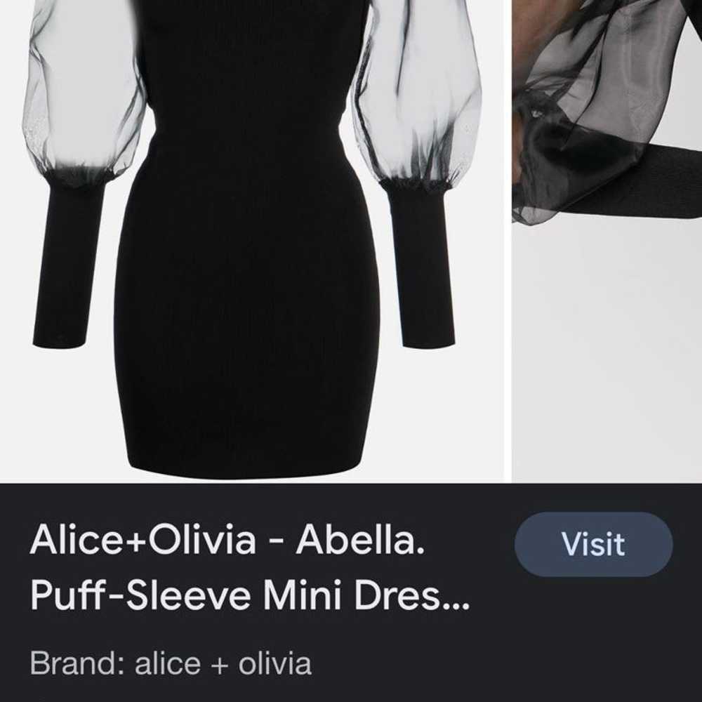 Alice + Olivia Abella Puff Sleeve Square Neck Dre… - image 6