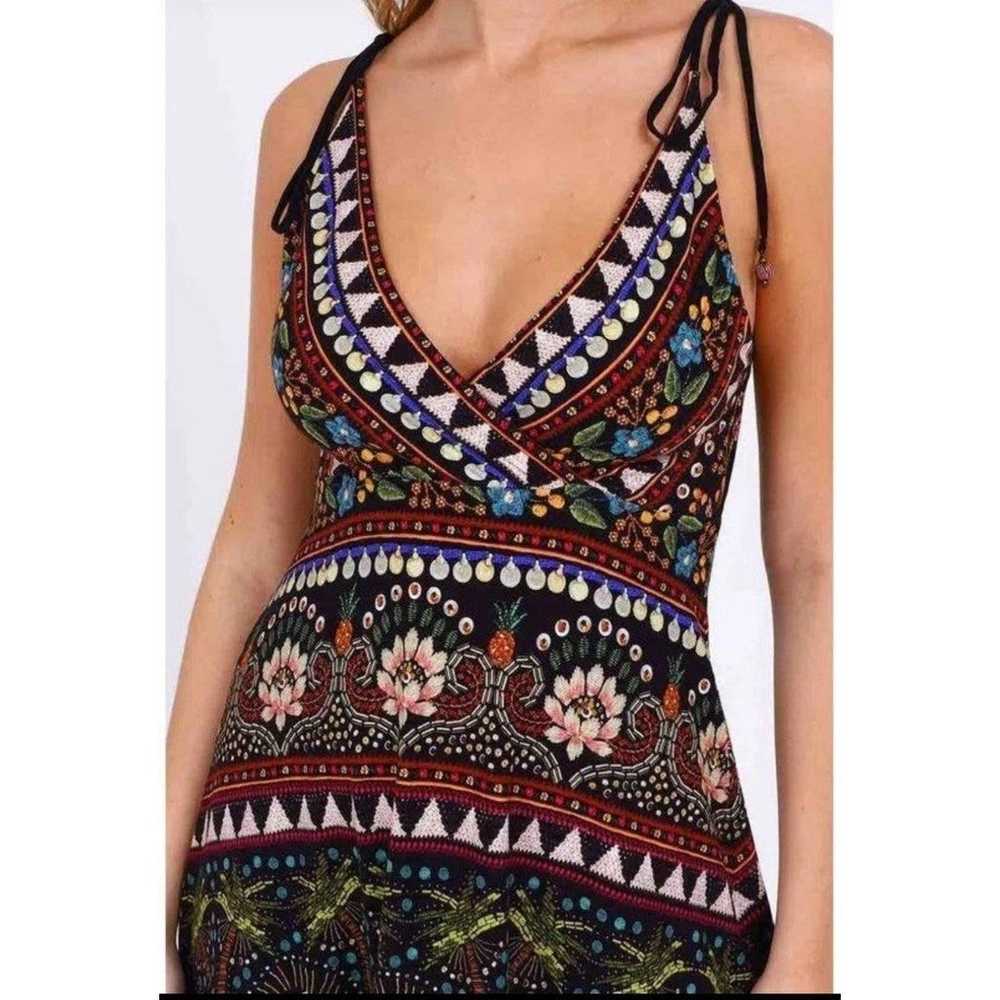 FARM Rio Summer Boho Tropical Dream Knit Dress Sm… - image 6