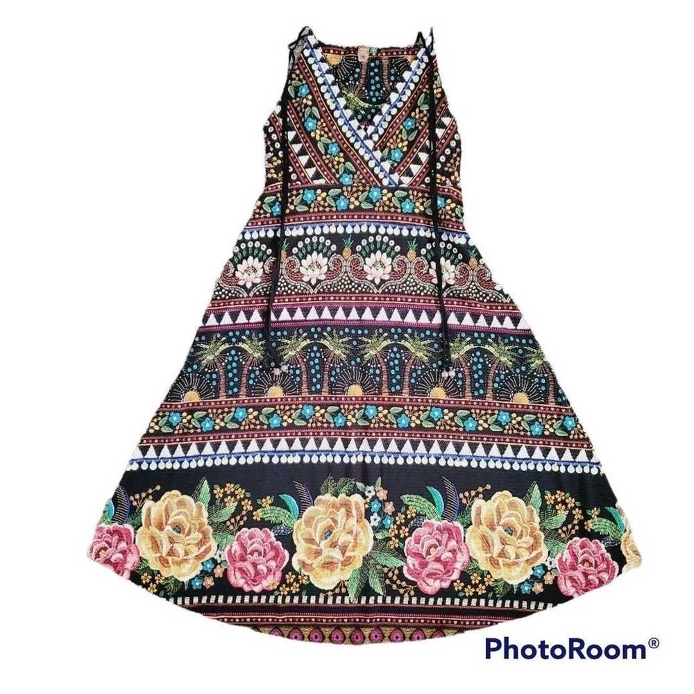 FARM Rio Summer Boho Tropical Dream Knit Dress Sm… - image 8