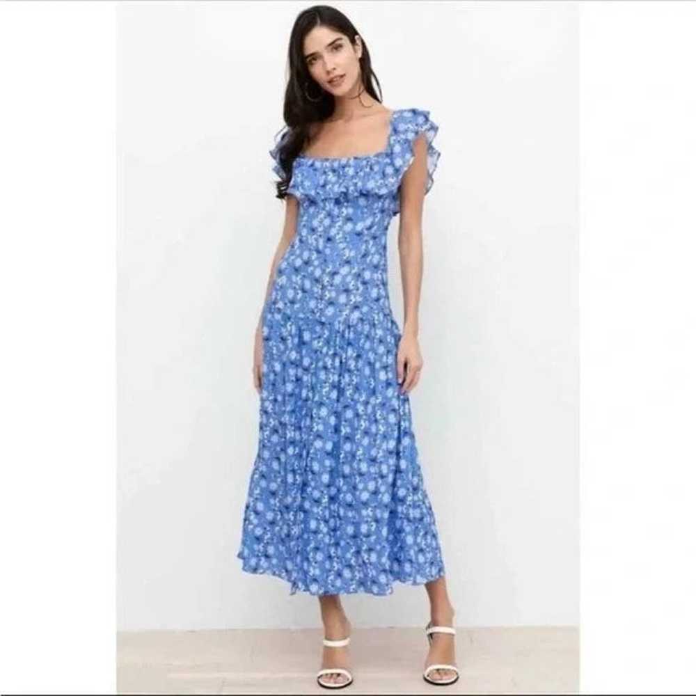 Yumi Kim Fling Ray Of Light Blue Floral Maxi Dres… - image 1