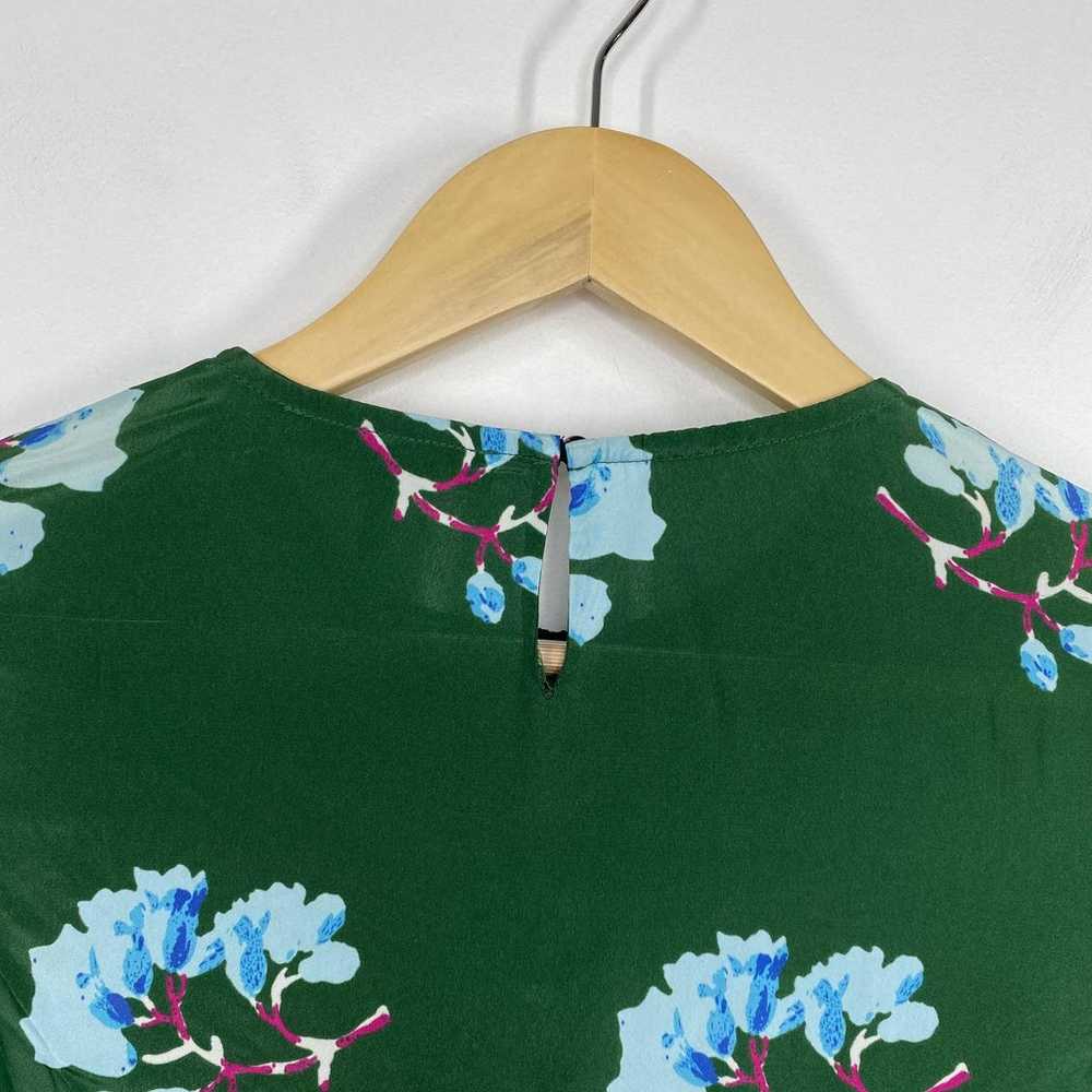 Maje Rowers Green Floral Print Asymmetrical Lace … - image 10