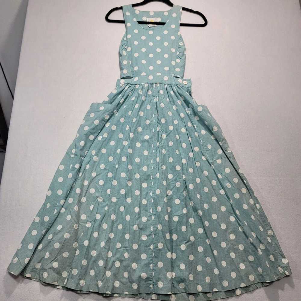 Vintage HANG TEN Polka Dot Dress Women Size 7 ope… - image 12