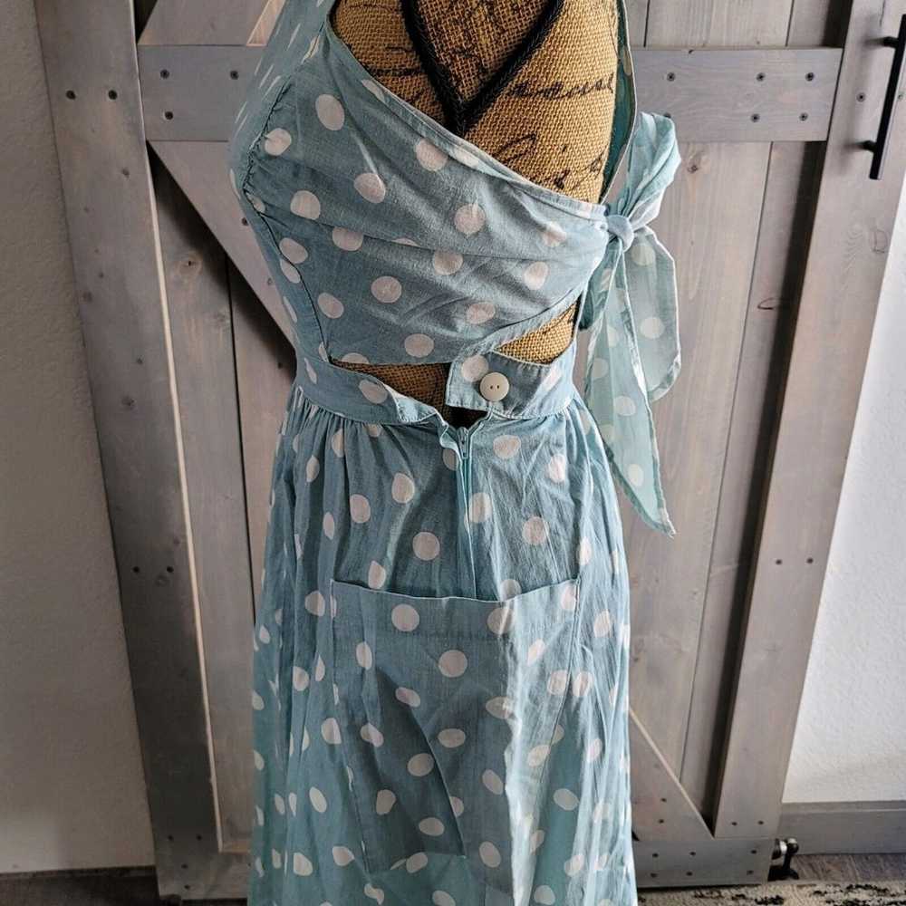 Vintage HANG TEN Polka Dot Dress Women Size 7 ope… - image 4