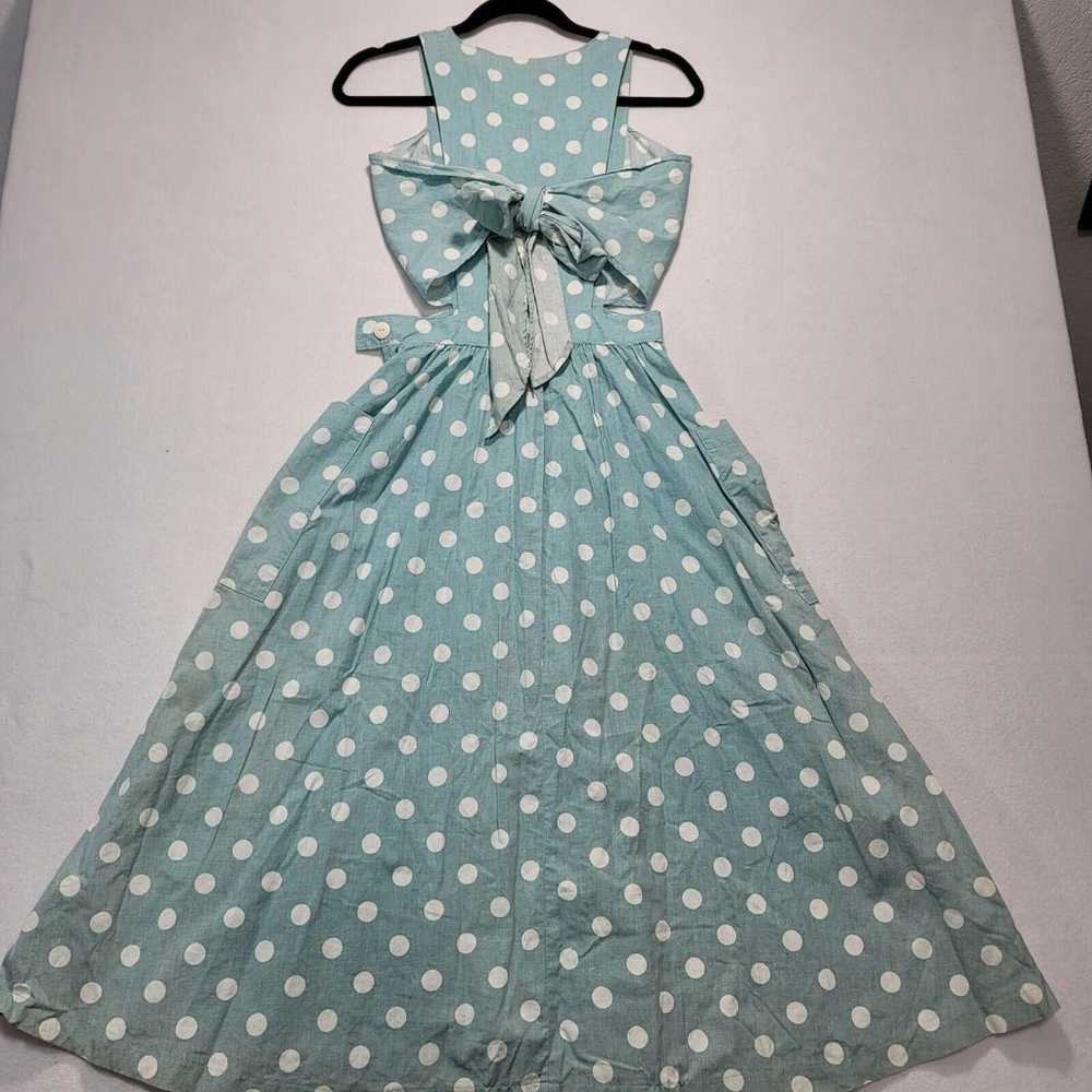 Vintage HANG TEN Polka Dot Dress Women Size 7 ope… - image 9