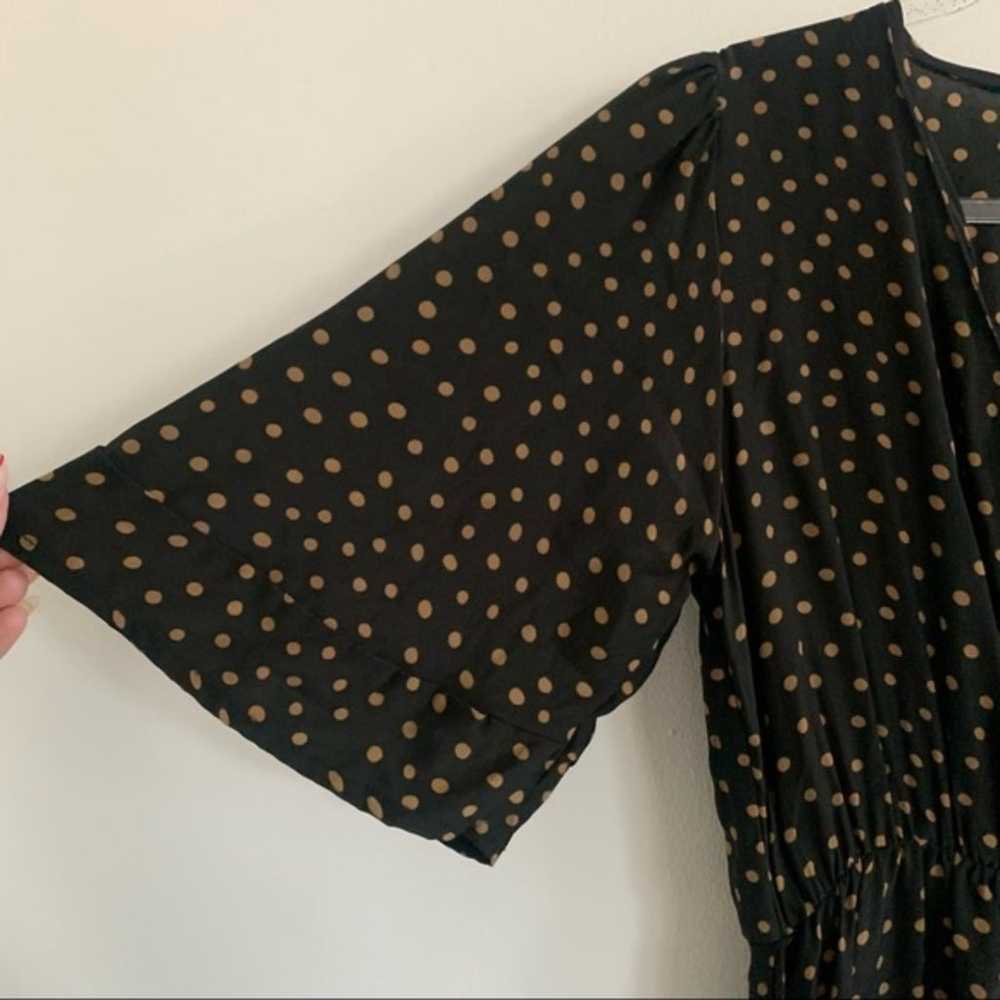 Natalie Martin 100% silk black polka dot 3/4 slee… - image 5