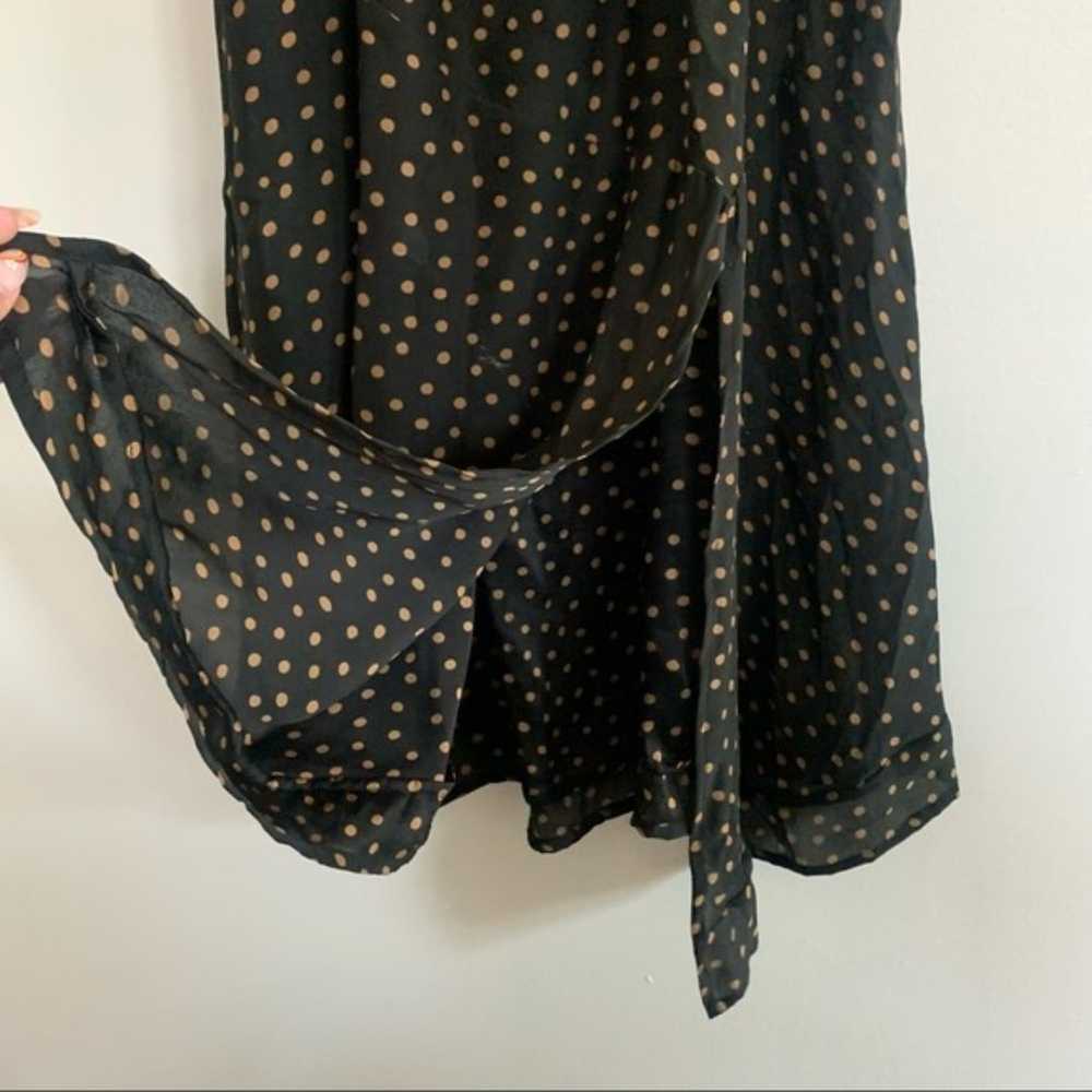 Natalie Martin 100% silk black polka dot 3/4 slee… - image 6