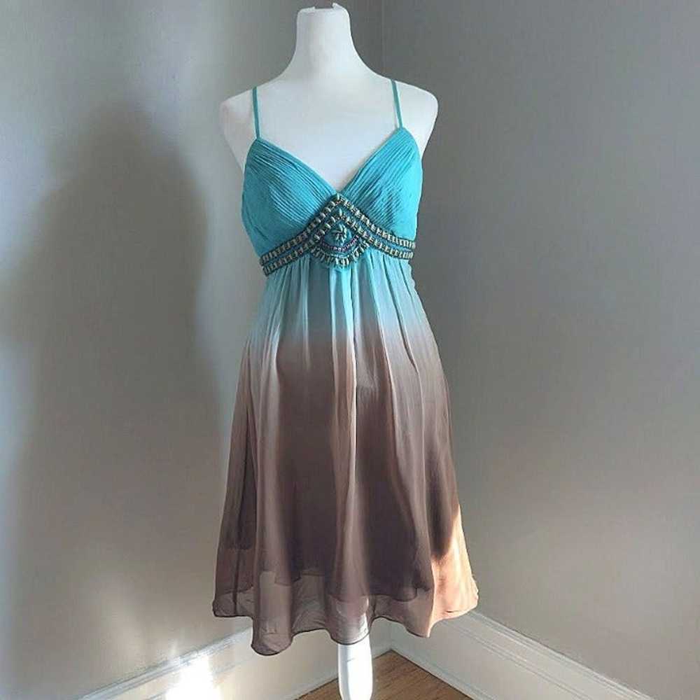 Vintage Y2K Sue Wong Dress Fairycore Silk Ombre B… - image 2