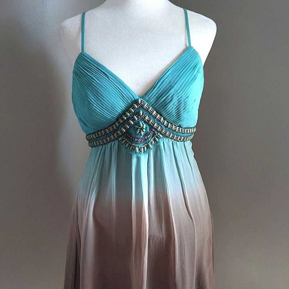 Vintage Y2K Sue Wong Dress Fairycore Silk Ombre B… - image 5