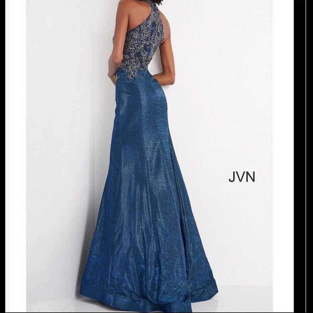 Jovani sheer lace iridescent shimmer prom dress - image 2