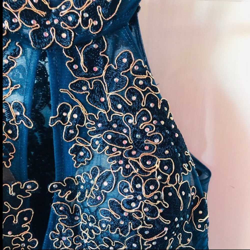 Jovani sheer lace iridescent shimmer prom dress - image 5