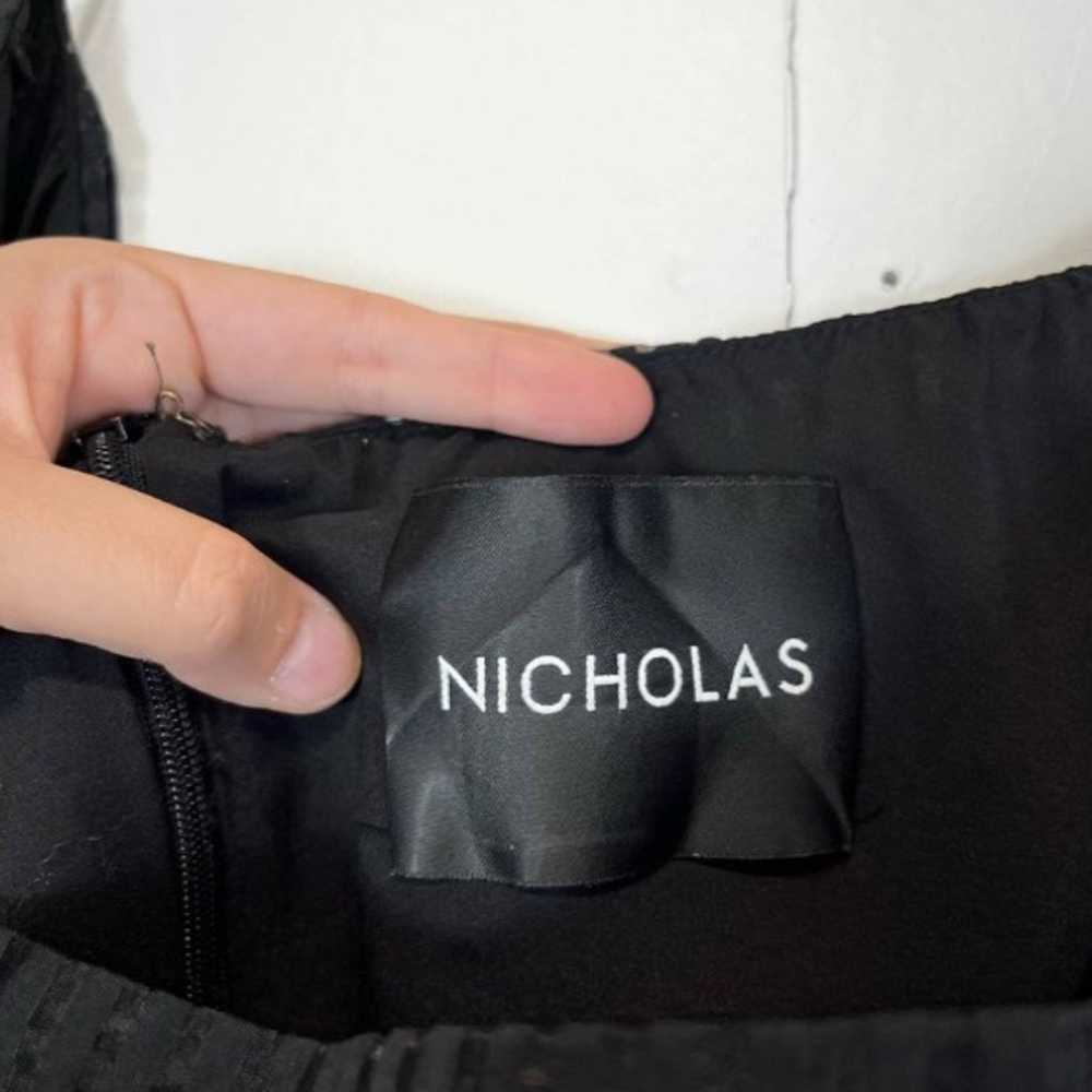 NICHOLAS Black Off Shoulder Striped Mini Dress - image 3
