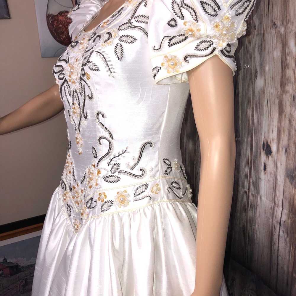 Mon Cheri Bridal Wedding Dress Size 10 lace white… - image 5