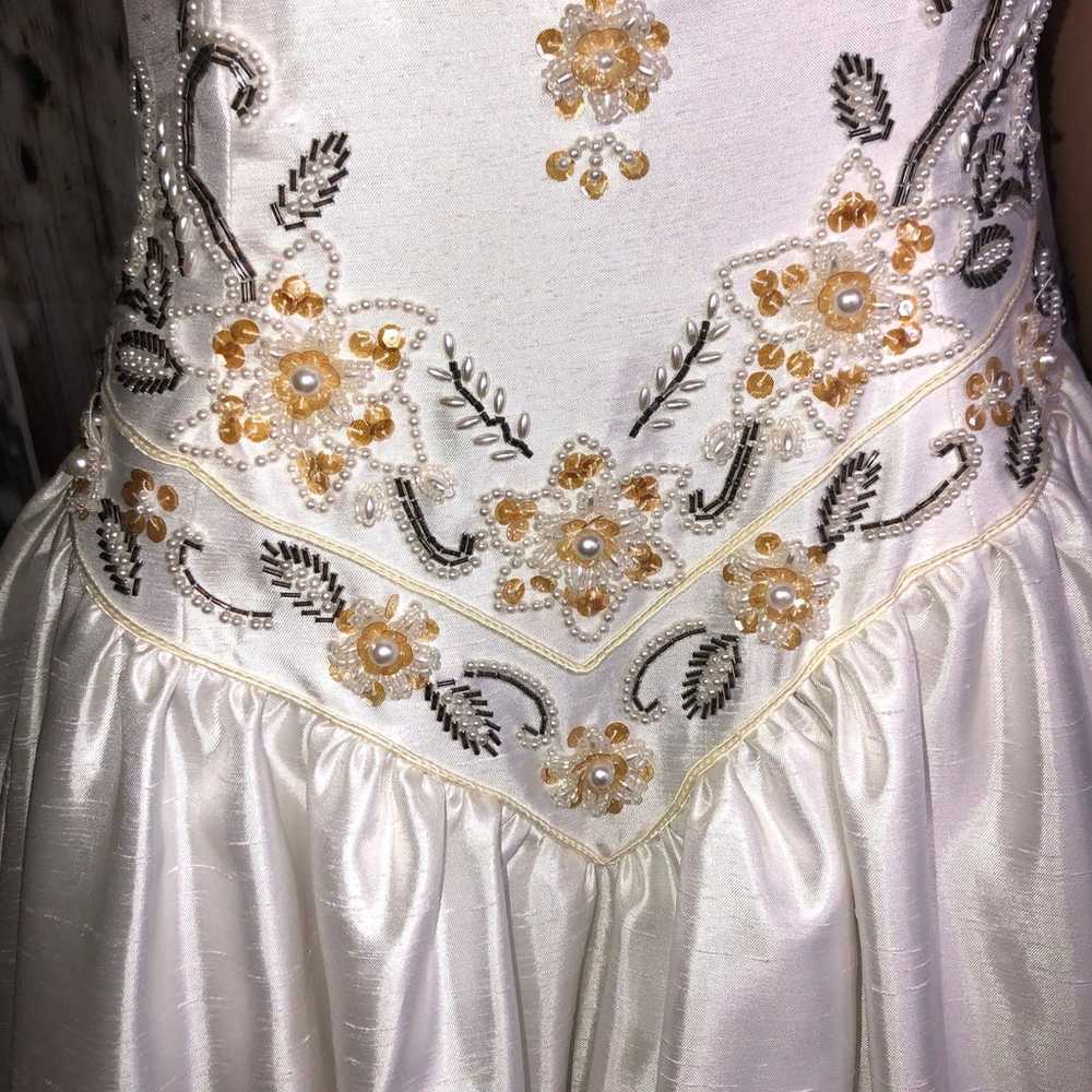 Mon Cheri Bridal Wedding Dress Size 10 lace white… - image 6
