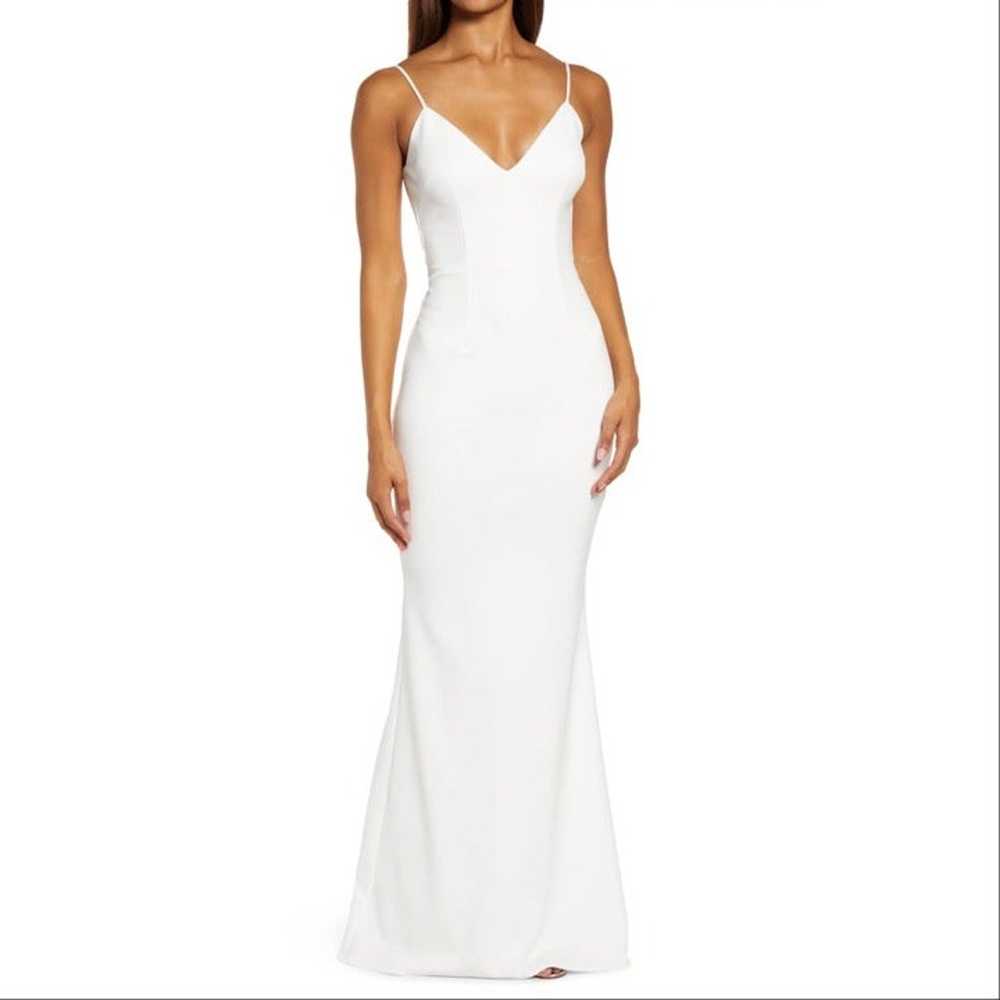 Katie May Bambina V-Neck Open Back Gown, M - image 11