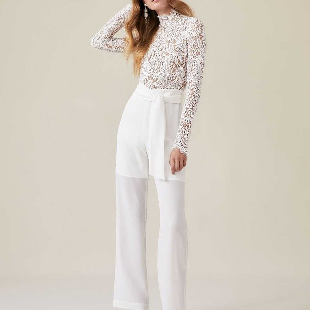 Misha Collection White Lace Jumpsuit - image 2